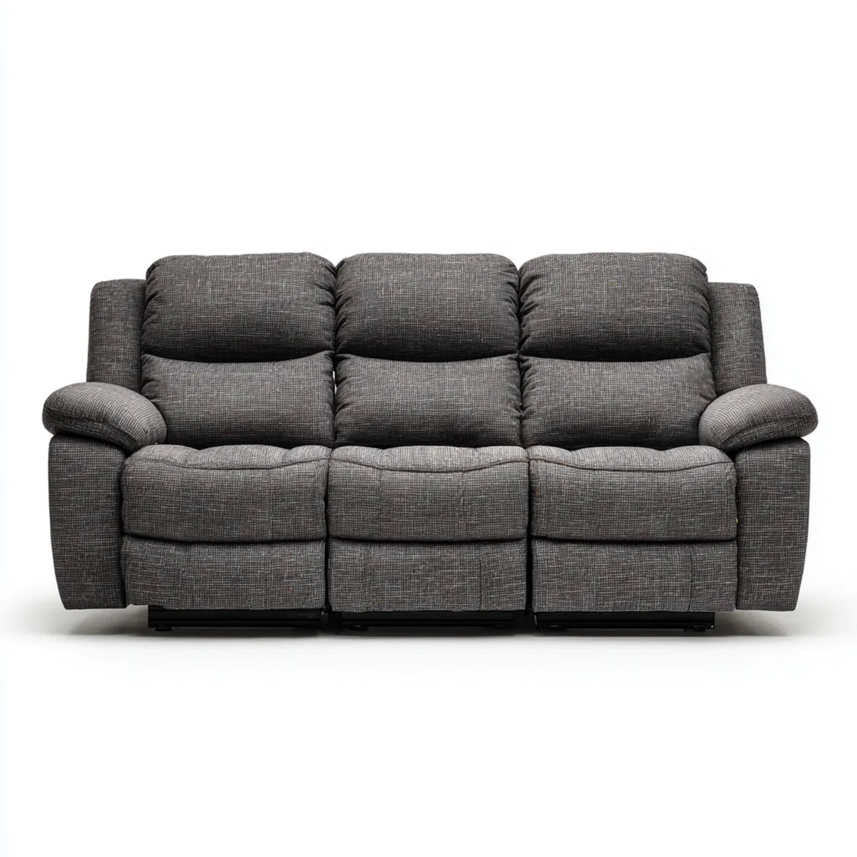 Sofa, Rozluźnienie sofa 3 miejsca ciemnoszary prawo 210 x 95 x 102 cm poliester