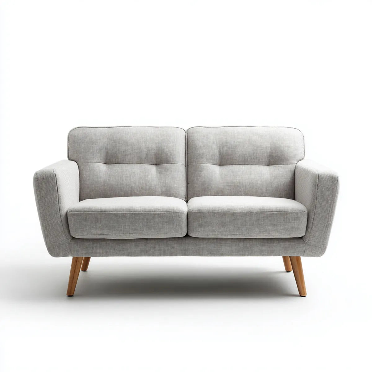 Sofa, 2 fotela prosta, jasnoszara, 140 x 80 x 85 cm, poliestrowa podłoga pokrywająca w hewei stałej