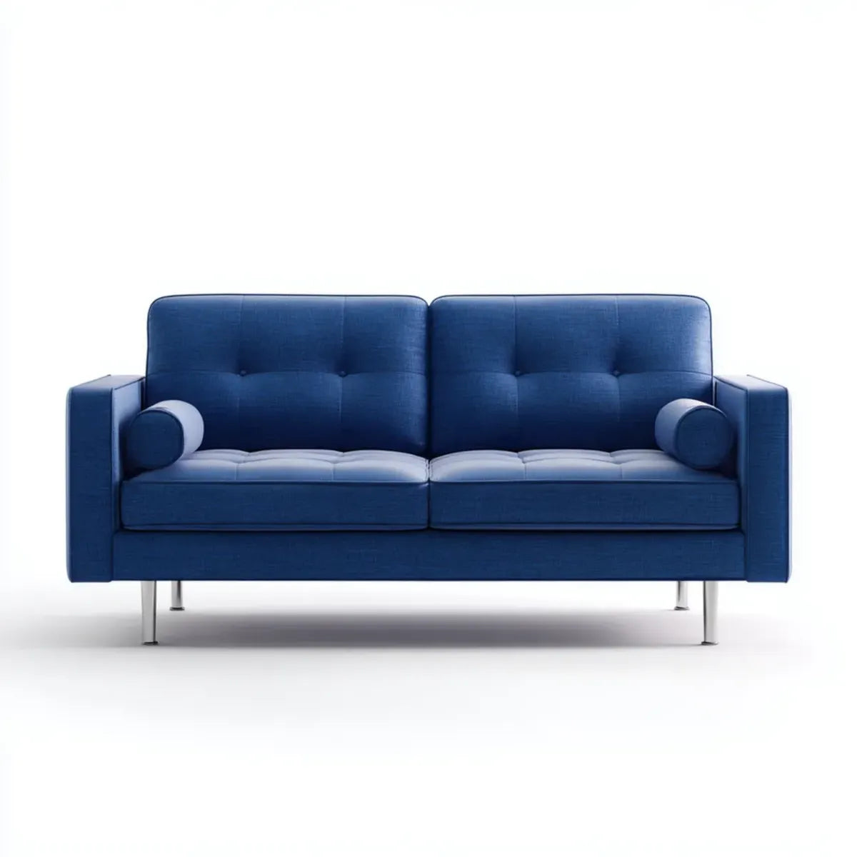 Sofa, 3 fotela granatowa w prostokątnym poliestrze 180 x 85 x 82 cm