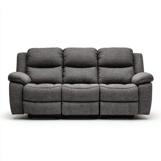 Sofa, Rozluźnienie sofa 3 miejsca ciemnoszary prawo 210 x 95 x 102 cm poliester