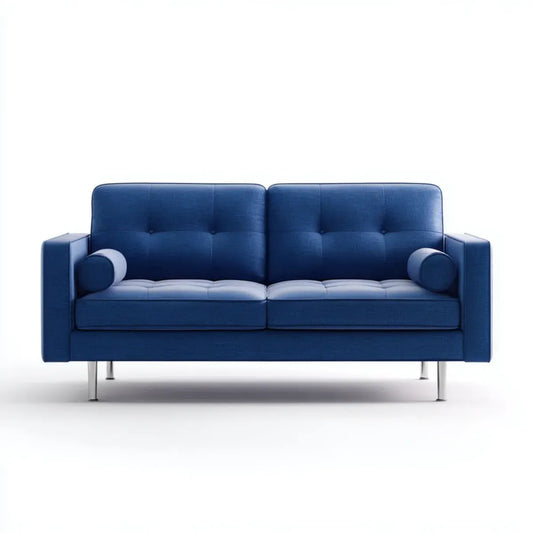 Sofa, 3 fotela granatowa w prostokątnym poliestrze 180 x 85 x 82 cm