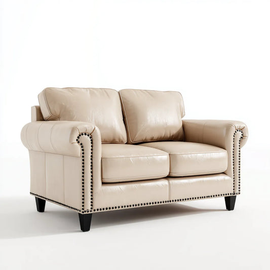 Sofa, 2 fotela w prostokątnej skórze PU 160 x 90 x 90 cm