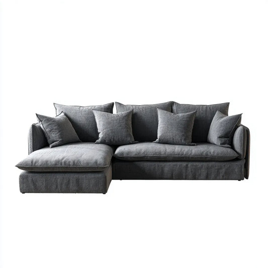 Sofa, 4 fotela poliestrowa szara sofa antracytowa 260 x 160 x 85 cm
