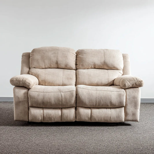 Sofa, 2-osobowa relaksująca sofa w żebrowanej poliestrowej aksamitu prawo 160 x 95 x 100 cm